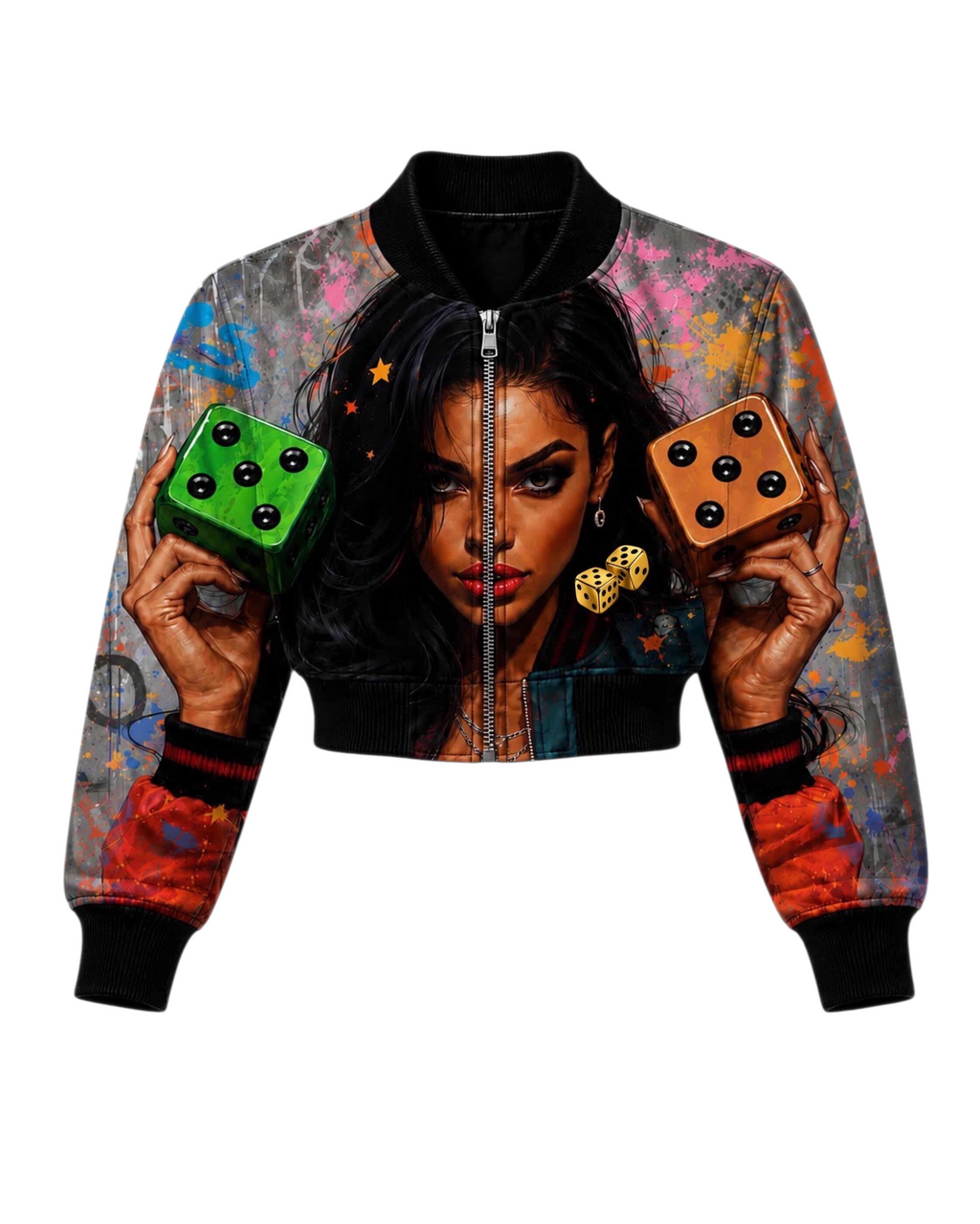 Woman's Cropped Bomber Jacket